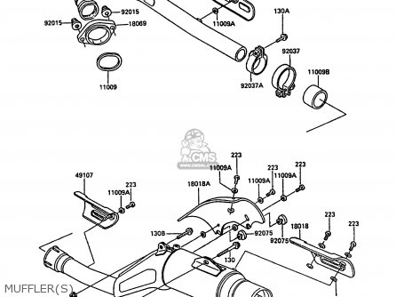 MUFFLER(S) - KL600A3 KLR600 1988 ITALY