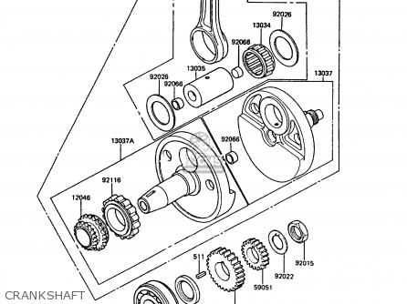 CRANKSHAFT - KL600A3 KLR600 1988 ITALY