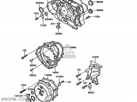 ENGINE COVER(S) - KL600A3 KLR600 1988 ITALY