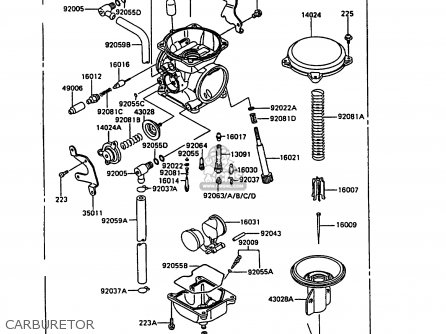 CARBURETOR - KL600A3 KLR600 1988 ITALY