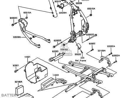 BATTERY CASE - KL600A3 KLR600 1988 ITALY
