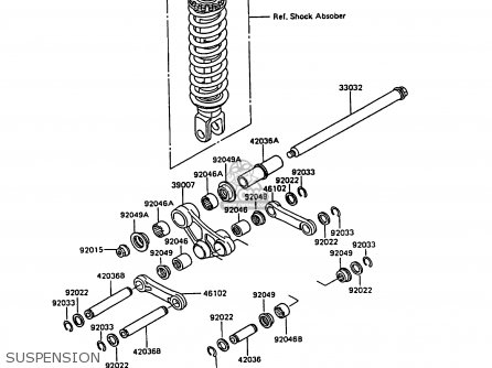 SUSPENSION - KL600A3 KLR600 1988 ITALY