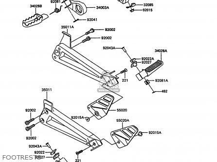FOOTRESTS - KL600A3 KLR600 1988 ITALY