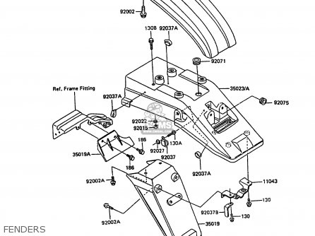 FENDERS - KL600A3 KLR600 1988 ITALY