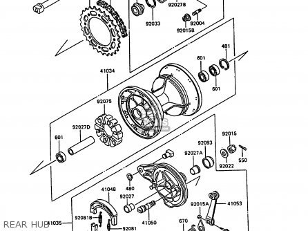 REAR HUB - KL600A3 KLR600 1988 ITALY