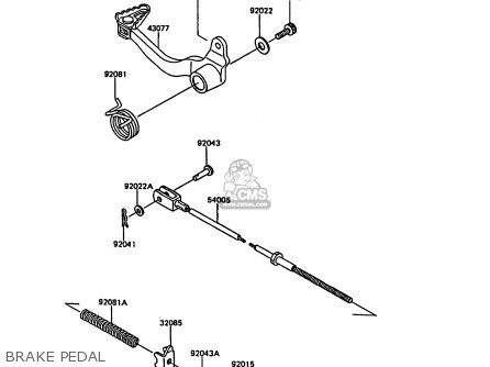 BRAKE PEDAL - KL600A3 KLR600 1988 ITALY