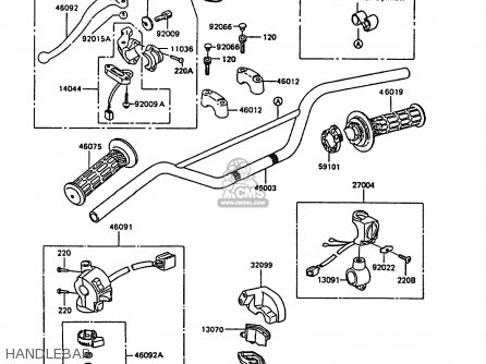 HANDLEBAR - KL600A3 KLR600 1988 ITALY