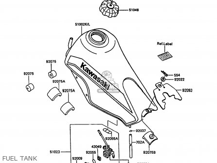 FUEL TANK - KL600A3 KLR600 1988 ITALY