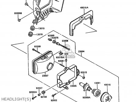 HEADLIGHT(S) - KL600A3 KLR600 1988 ITALY