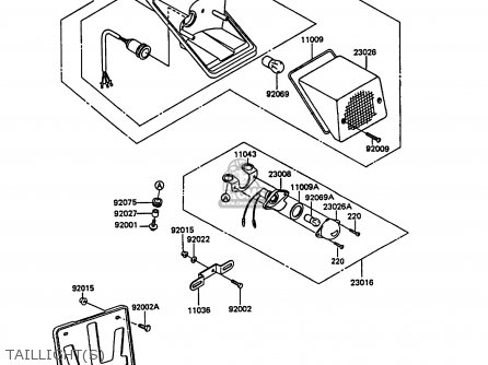 TAILLIGHT(S) - KL600A3 KLR600 1988 ITALY