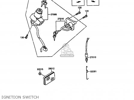 IGNITION SWITCH - KL600A3 KLR600 1988 ITALY