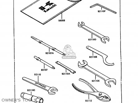 OWNER'S TOOLS - KL600A3 KLR600 1988 ITALY