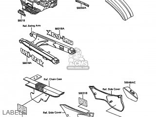 LABELS - KL600A3 KLR600 1988 ITALY
