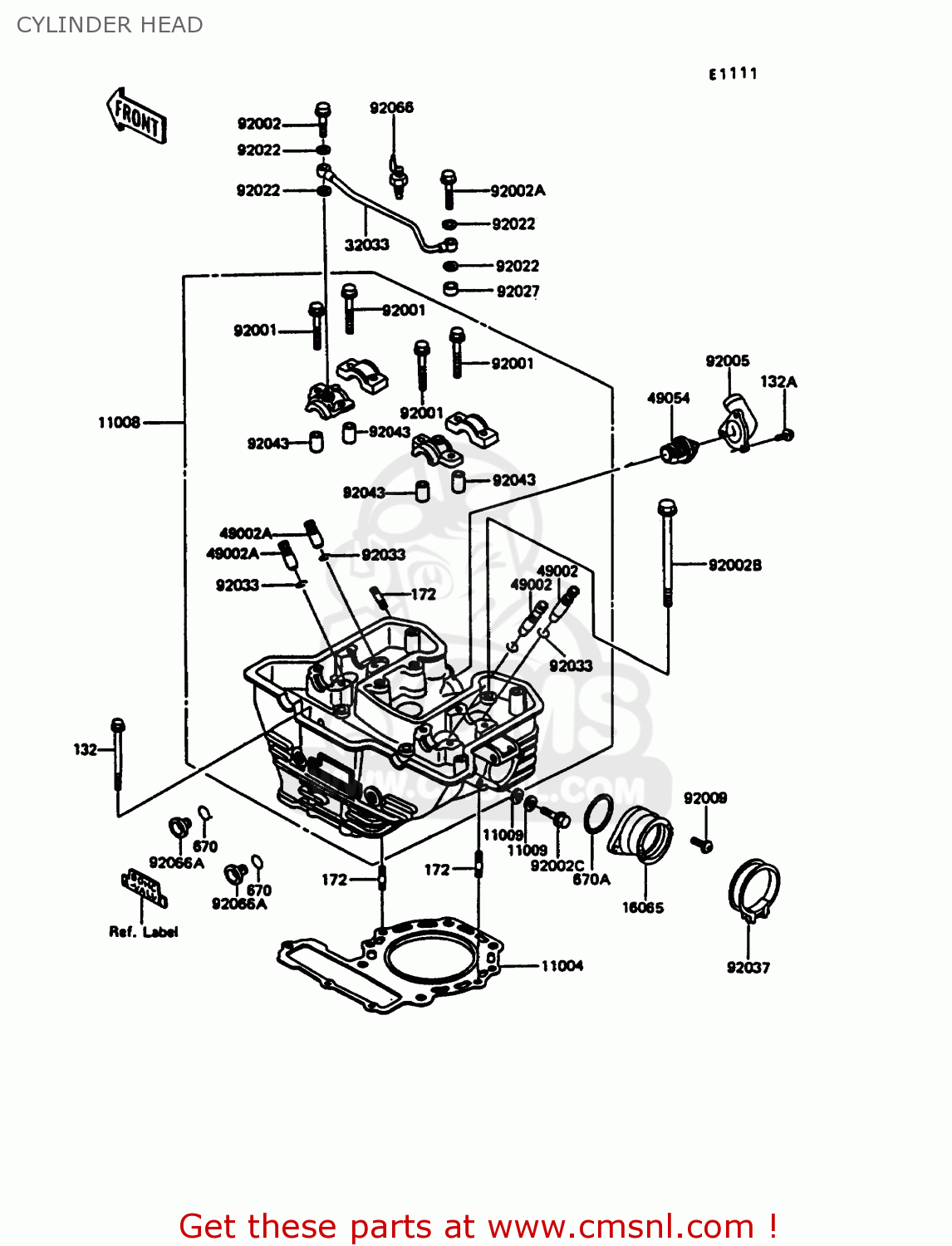 CYLINDER HEAD KL600A5 KLR600 1990 ITALY
