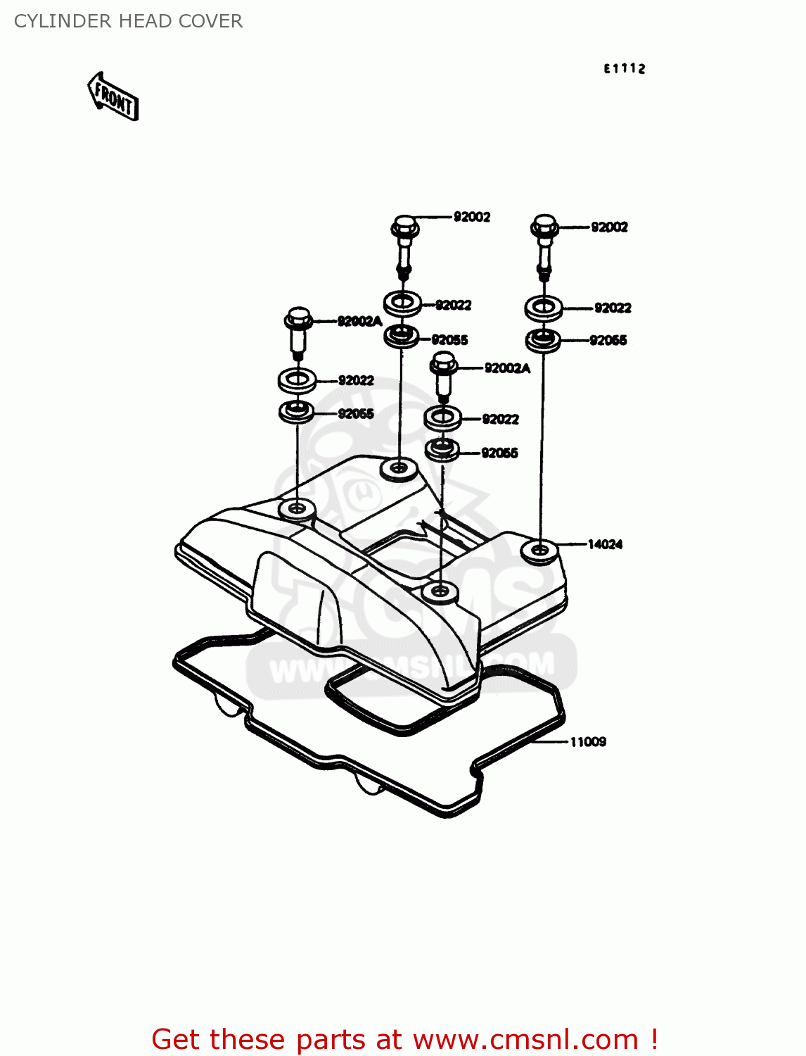 CYLINDER HEAD COVER KL600A5 KLR600 1990 ITALY