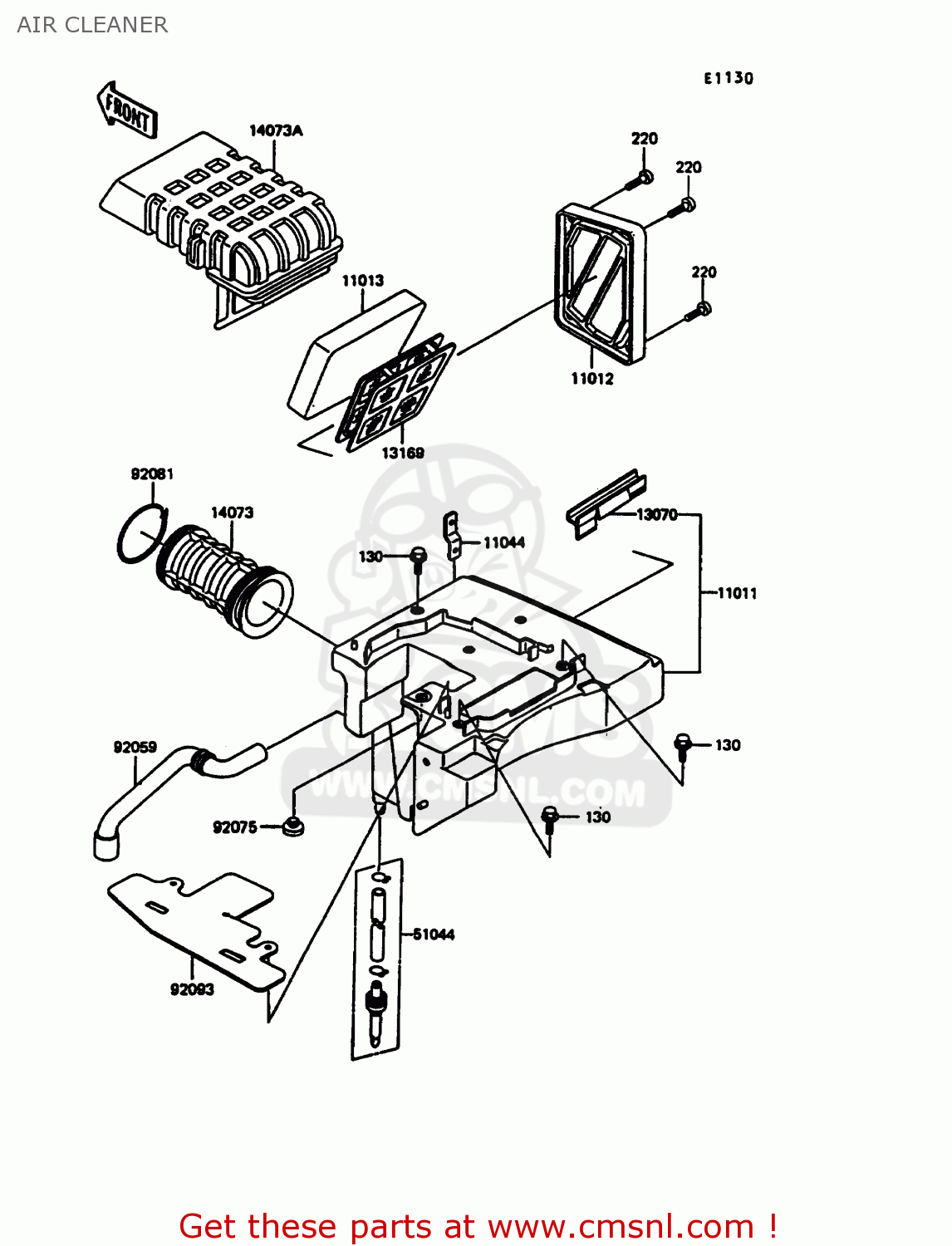 AIR CLEANER KL600A5 KLR600 1990 ITALY