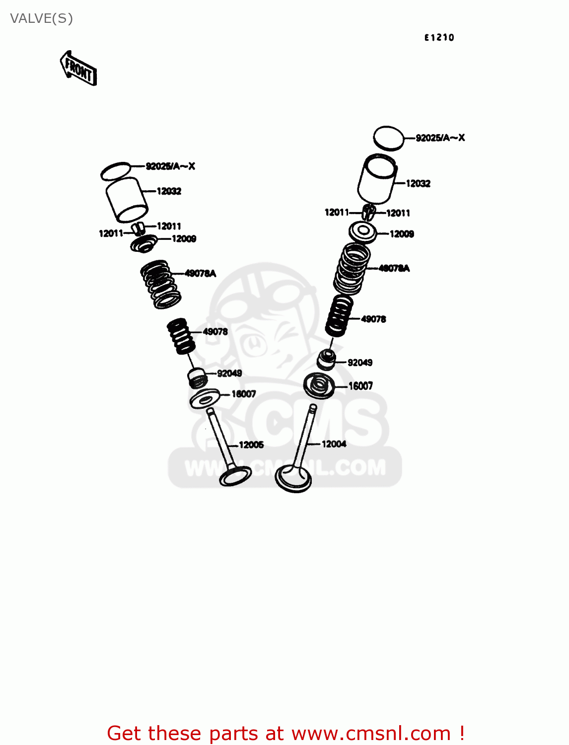 VALVE(S) KL600A5 KLR600 1990 ITALY