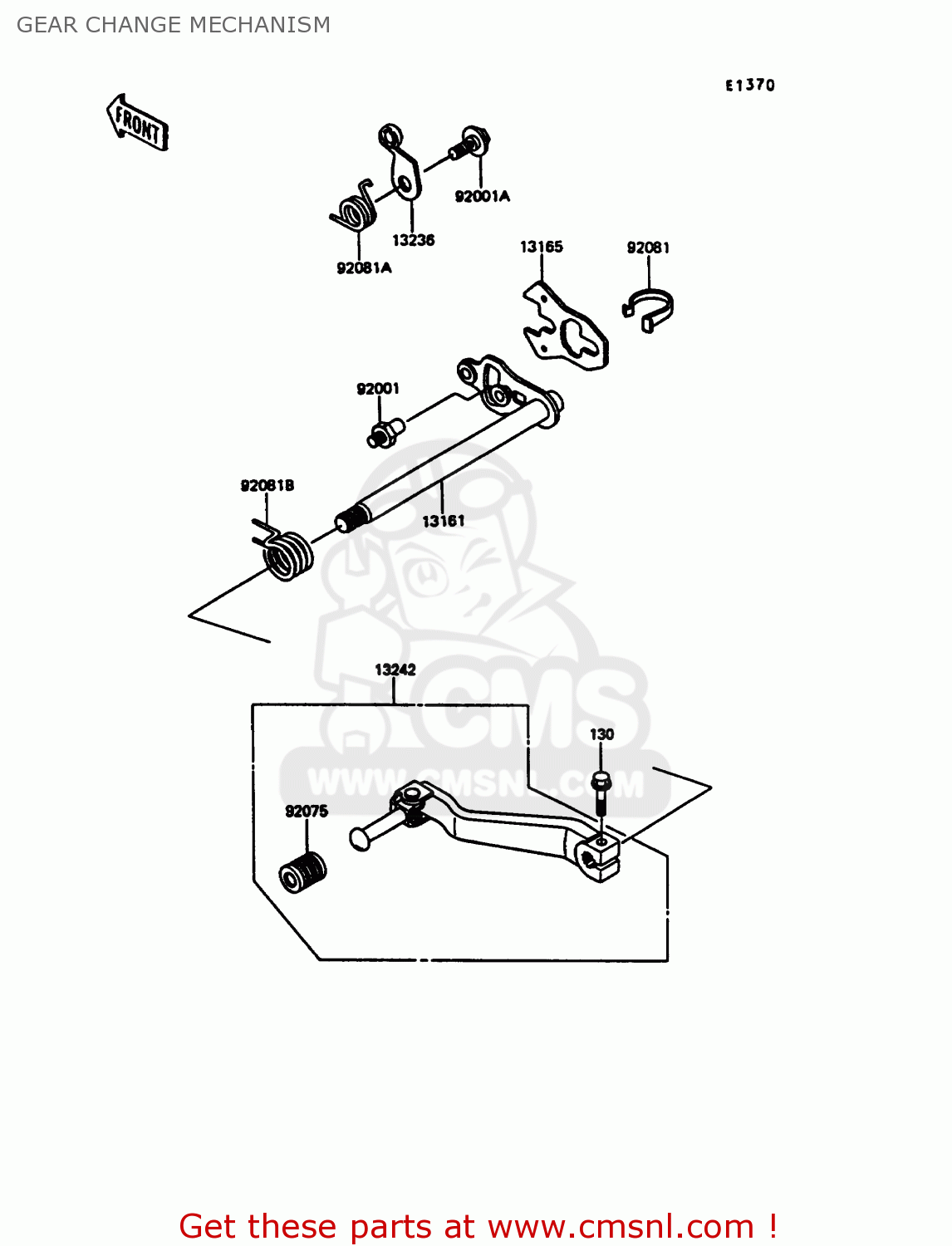 GEAR CHANGE MECHANISM KL600A5 KLR600 1990 ITALY