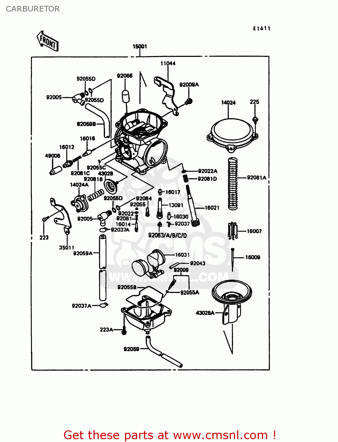 CARBURETOR KL600A5 KLR600 1990 ITALY
