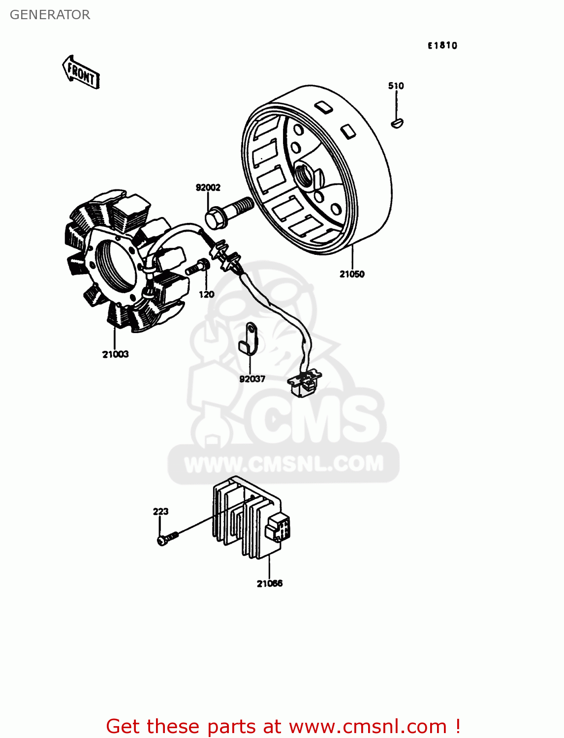 GENERATOR KL600A5 KLR600 1990 ITALY