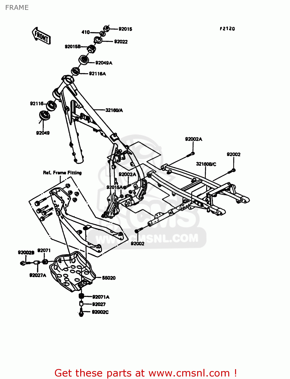 FRAME KL600A5 KLR600 1990 ITALY