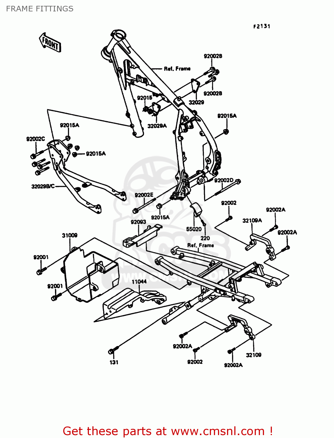 FRAME FITTINGS KL600A5 KLR600 1990 ITALY