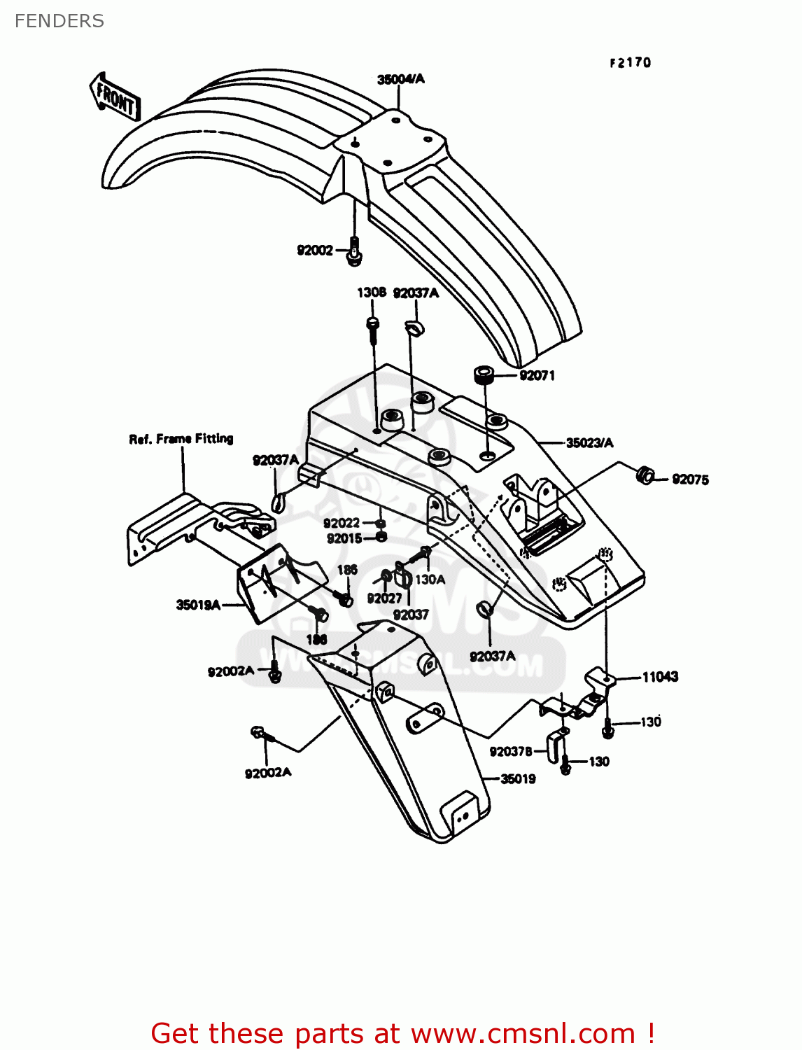 FENDERS KL600A5 KLR600 1990 ITALY