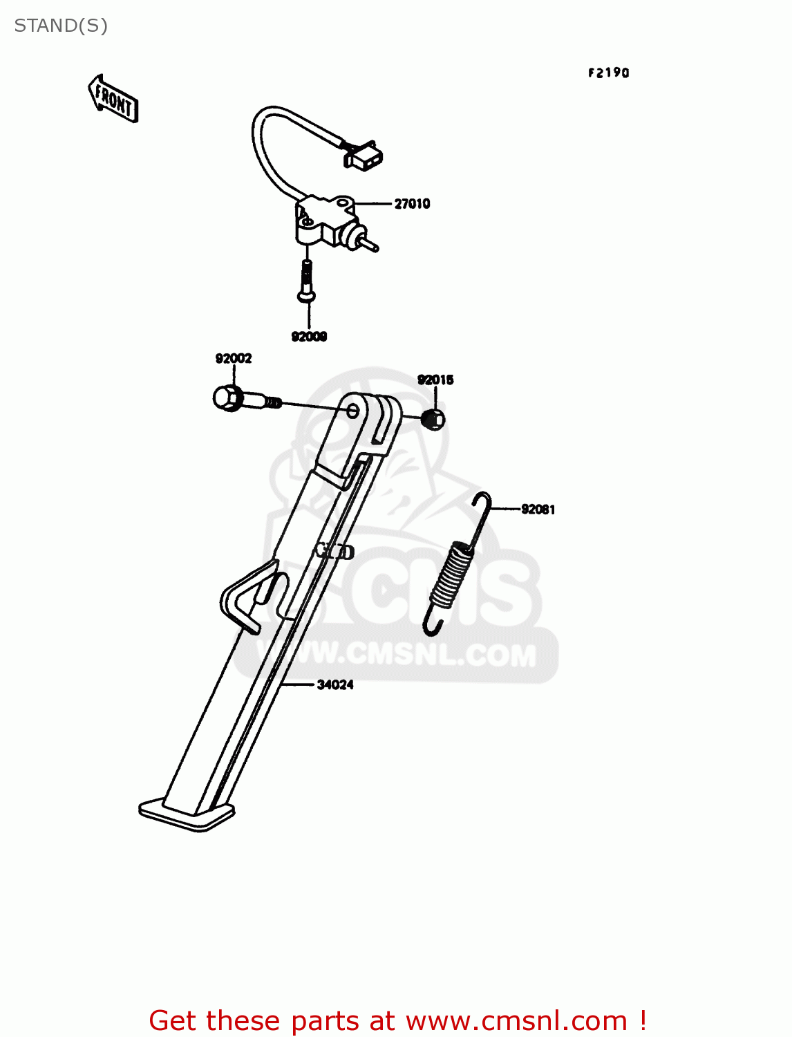 STAND(S) KL600A5 KLR600 1990 ITALY