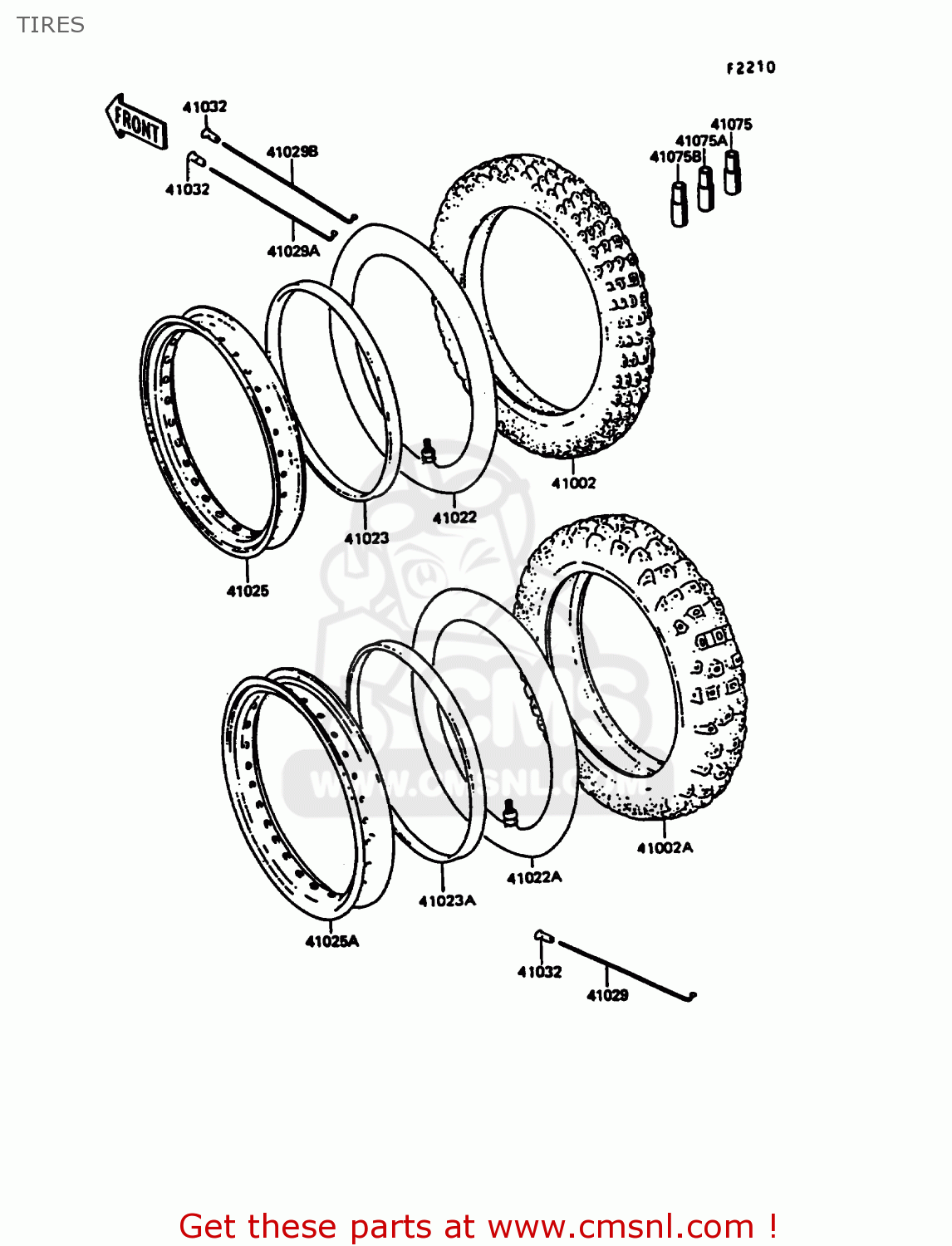 TIRES KL600A5 KLR600 1990 ITALY