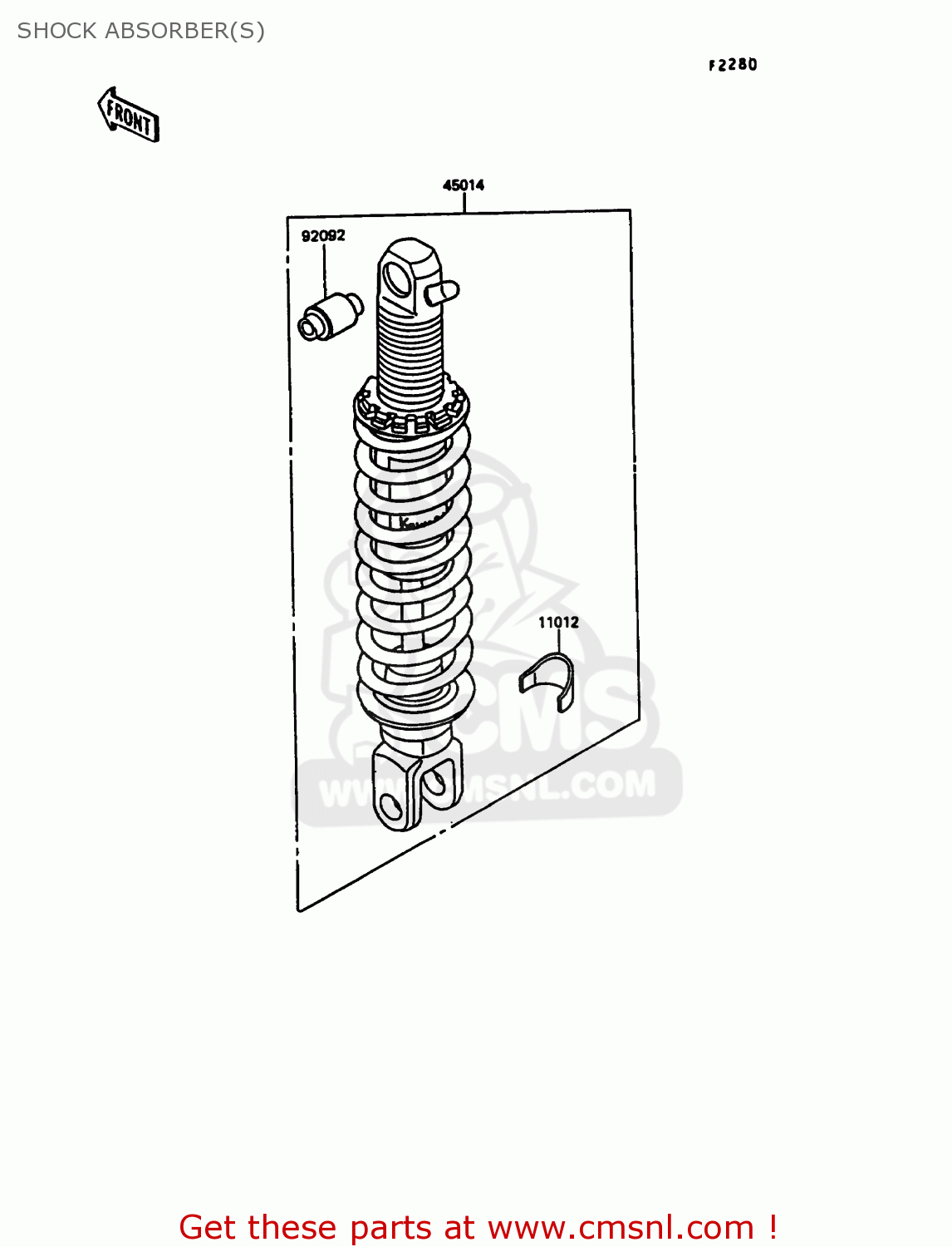 SHOCK ABSORBER(S) KL600A5 KLR600 1990 ITALY