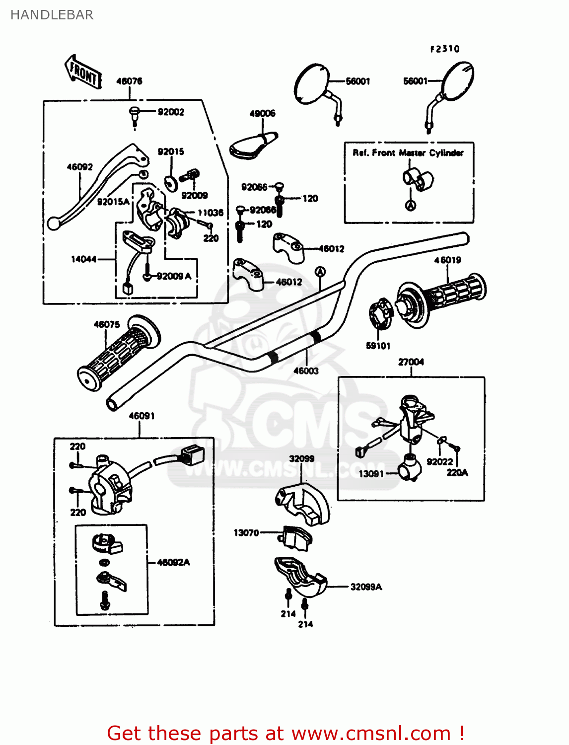 HANDLEBAR KL600A5 KLR600 1990 ITALY