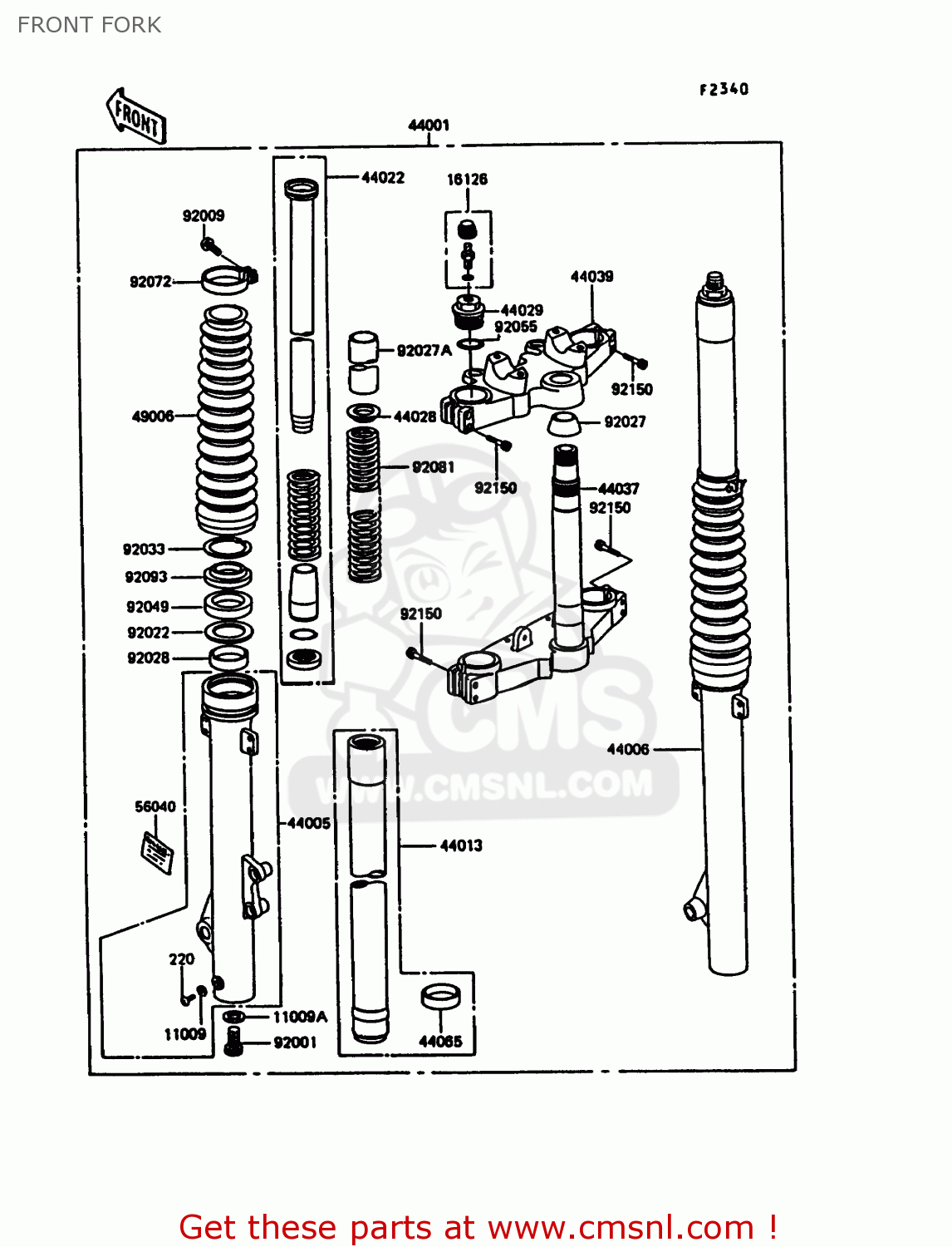 FRONT FORK KL600A5 KLR600 1990 ITALY