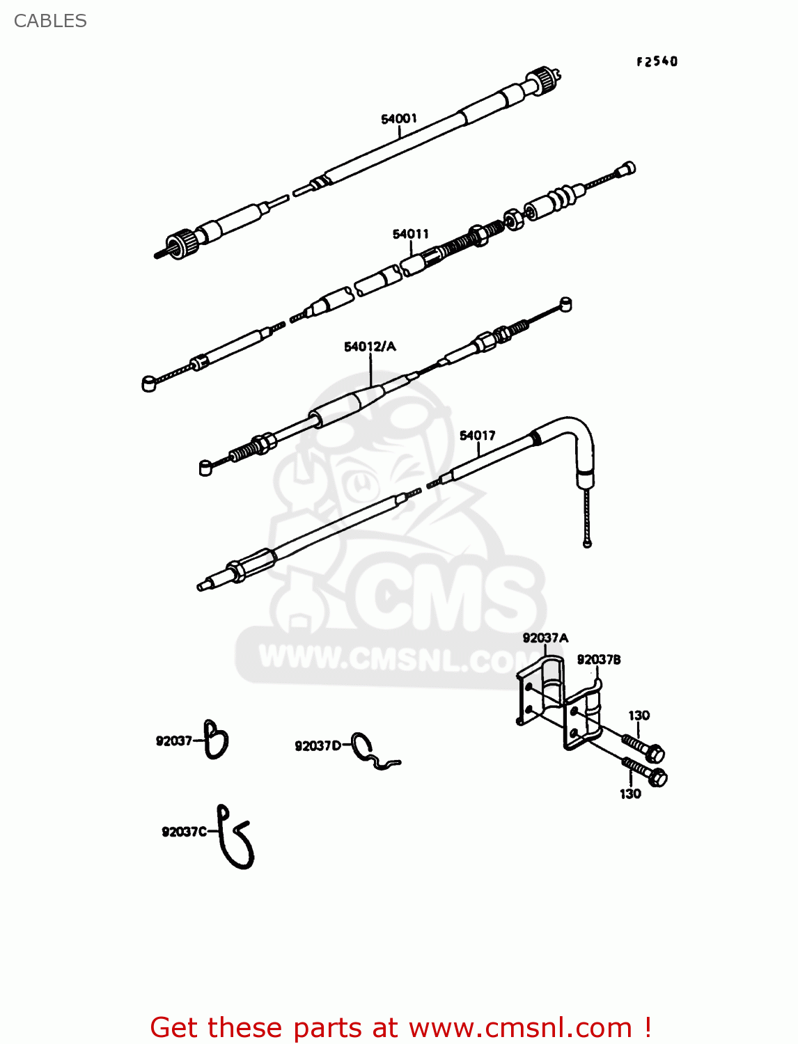 CABLES KL600A5 KLR600 1990 ITALY