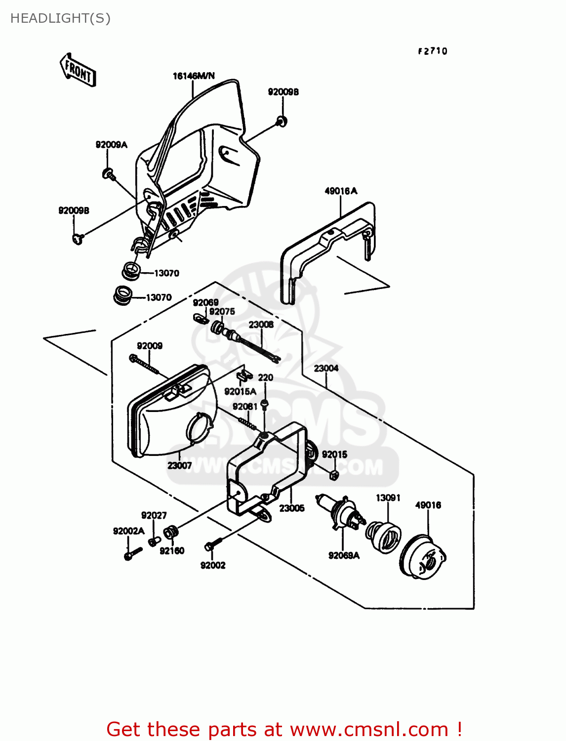 HEADLIGHT(S) KL600A5 KLR600 1990 ITALY