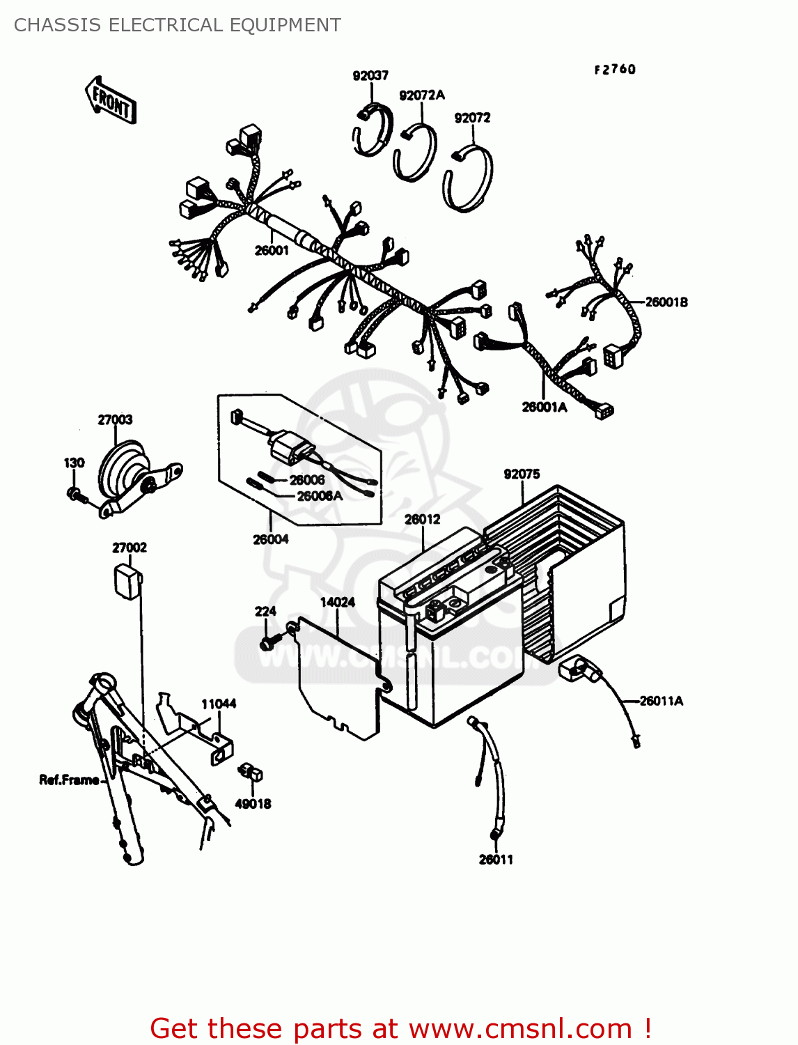 CHASSIS ELECTRICAL EQUIPMENT KL600A5 KLR600 1990 ITALY