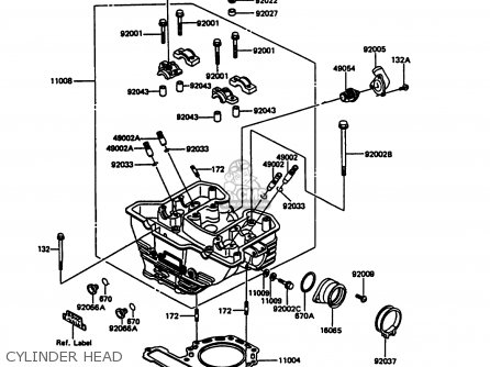 CYLINDER HEAD - KL600A5 KLR600 1990 ITALY