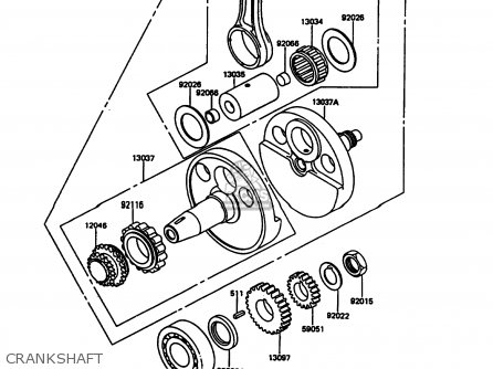 CRANKSHAFT - KL600A5 KLR600 1990 ITALY