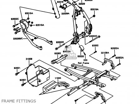 FRAME FITTINGS - KL600A5 KLR600 1990 ITALY