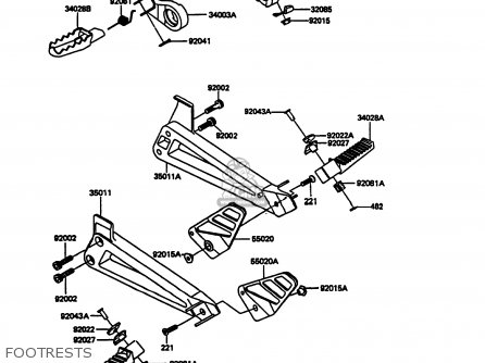 FOOTRESTS - KL600A5 KLR600 1990 ITALY