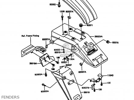 FENDERS - KL600A5 KLR600 1990 ITALY