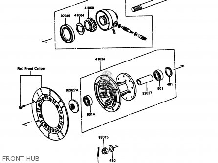 FRONT HUB - KL600A5 KLR600 1990 ITALY