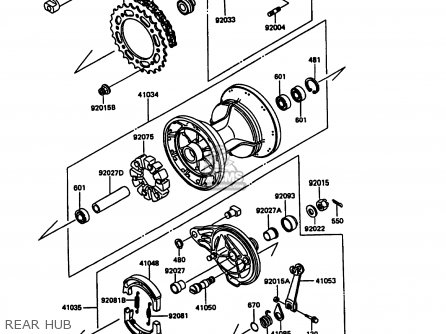 REAR HUB - KL600A5 KLR600 1990 ITALY