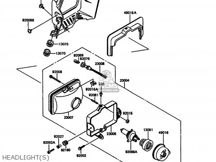 HEADLIGHT(S) - KL600A5 KLR600 1990 ITALY