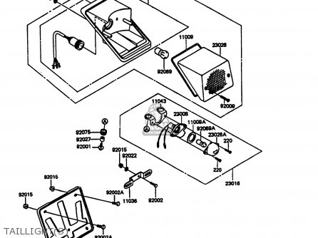TAILLIGHT(S) - KL600A5 KLR600 1990 ITALY