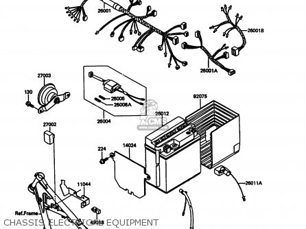 CHASSIS ELECTRICAL EQUIPMENT - KL600A5 KLR600 1990 ITALY