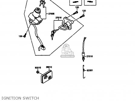 IGNITION SWITCH - KL600A5 KLR600 1990 ITALY