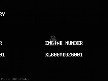 Model Identification - KL600A5 KLR600 1990 ITALY