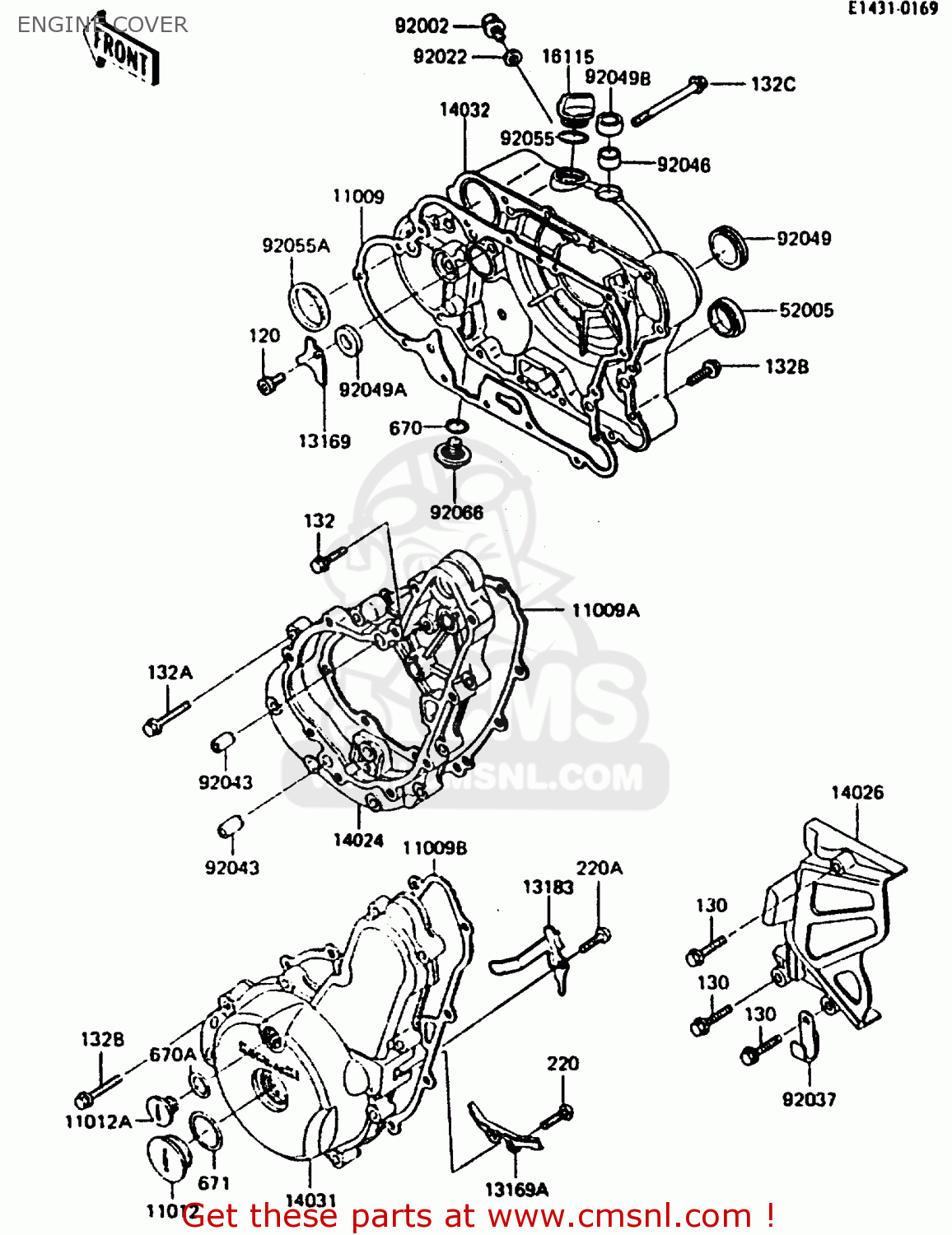 ENGINE COVER KL600B1 1985 EUROPE UK FR GR IT NR SD WK