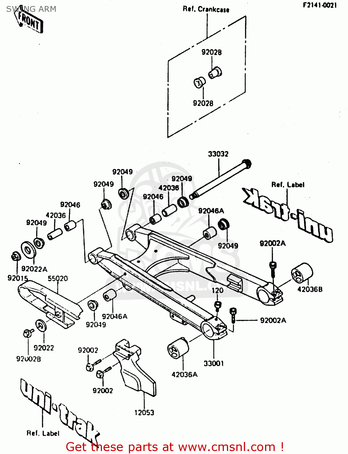SWING ARM KL600B1 1985 EUROPE UK FR GR IT NR SD WK