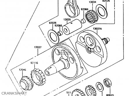 CRANKSHAFT - KL600B1 1985 EUROPE UK FR GR IT NR SD WK